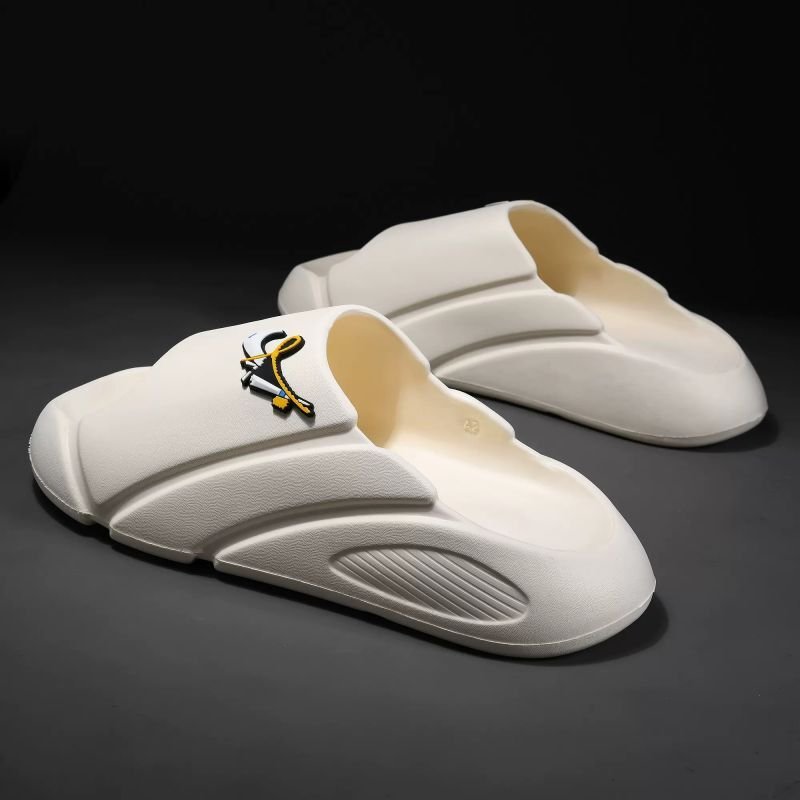 画像4: Men's Unisex Broken swoosh  sandal casual shoes  Flat Sandals slippers ブロークンスウォッシュ 厚底フリップフロップサンダルシャワーサンダル ビーチサンダル ユニセックス 男女兼用 スライドカジュアル シューズ (4)