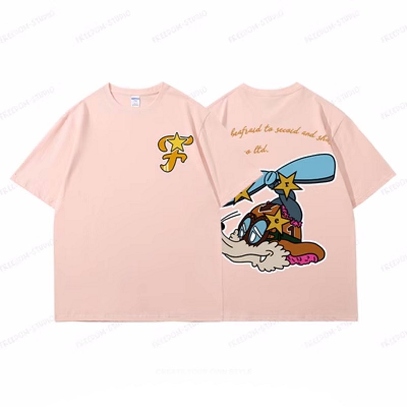 画像10: FREEDOM Fox T-shirt ユニセックス 男女兼用FREEDOM狐きつねフォックスプリントTシャツ (10)