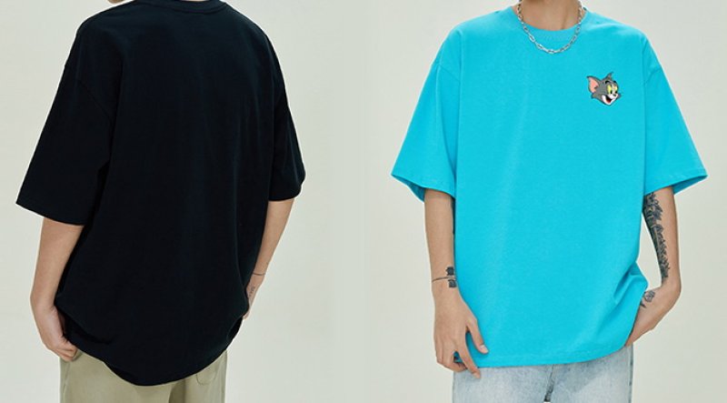 画像14: Tom and Jerry tom One Point T-shirt　ユニセックス 男女兼用トムとジェリートムワンポイントプリントTシャツ (14)