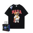 画像2: NASA x skateboard bear printT-shirt　ユニセックス 男女兼用NASAナサ×スケートボード熊ロゴプリントTシャツ (2)