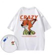 画像2: CRAZY Fox printT-shirt　ユニセックス 男女兼用クレージーフォックス狐きつねプリントTシャツ (2)