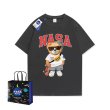 画像5: NASA x skateboard bear printT-shirt　ユニセックス 男女兼用NASAナサ×スケートボード熊ロゴプリントTシャツ (5)