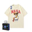 画像3: NASA x skateboard bear printT-shirt　ユニセックス 男女兼用NASAナサ×スケートボード熊ロゴプリントTシャツ (3)