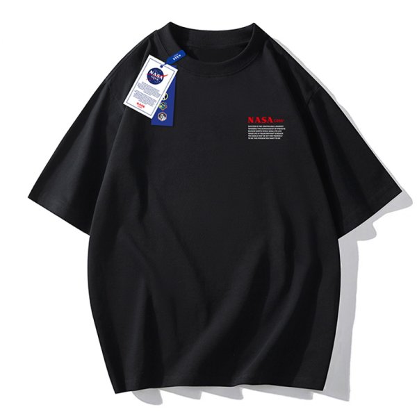 画像1: simple NASA logo printT-shirt　ユニセックス 男女兼用シンプルナサNASAロゴプリントTシャツ (1)