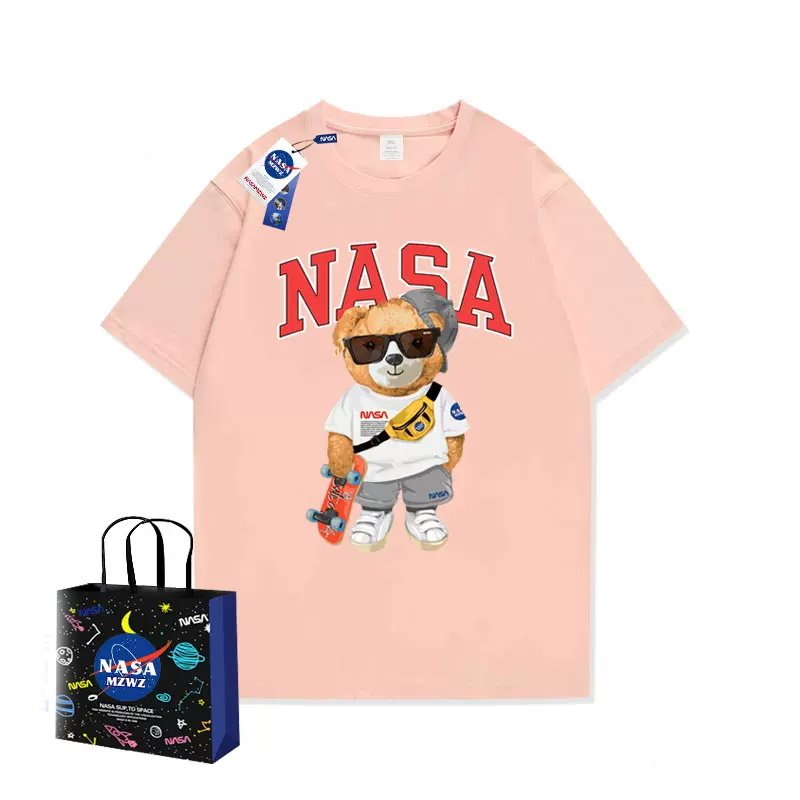 画像6: NASA x skateboard bear printT-shirt　ユニセックス 男女兼用NASAナサ×スケートボード熊ロゴプリントTシャツ (6)