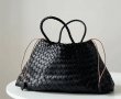 画像11: Leather Braided Mesh Tote Shoulder Bag Bagbasket picnic shopping bag　レザー編み込みメッシュトートショルダーバッグピクニックショッピングバッグ 籠かごバッグ (11)