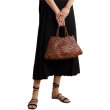 画像6: Leather Braided Mesh Tote Shoulder Bag Bagbasket picnic shopping bag　レザー編み込みメッシュトートショルダーバッグピクニックショッピングバッグ 籠かごバッグ (6)