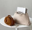 画像8: Leather Braided Mesh Tote Shoulder Bag Bagbasket picnic shopping bag　レザー編み込みメッシュトートショルダーバッグピクニックショッピングバッグ 籠かごバッグ (8)