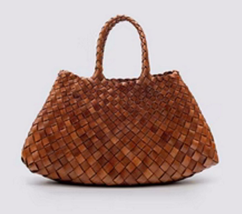画像14: Leather Braided Mesh Tote Shoulder Bag Bagbasket picnic shopping bag レザー編み込みメッシュトートショルダーバッグピクニックショッピングバッグ 籠かごバッグ (14)