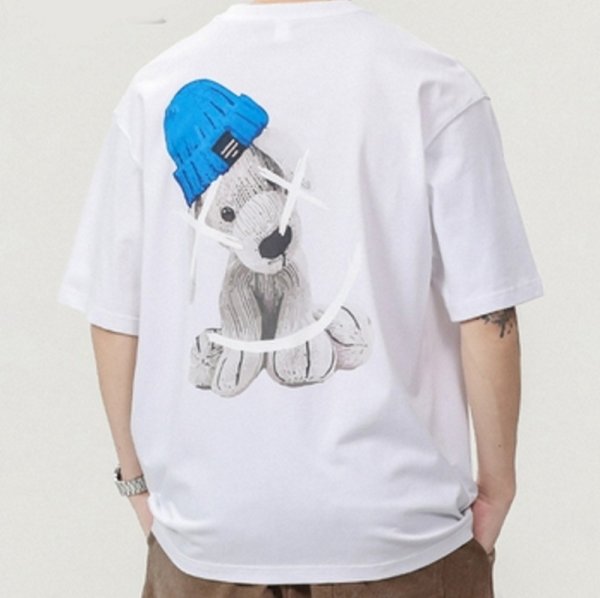 画像1: dog x kaws printT-shirt　ユニセックス 男女兼用オーバーサイズドッグ×カウズKAWSプリントTシャツ (1)