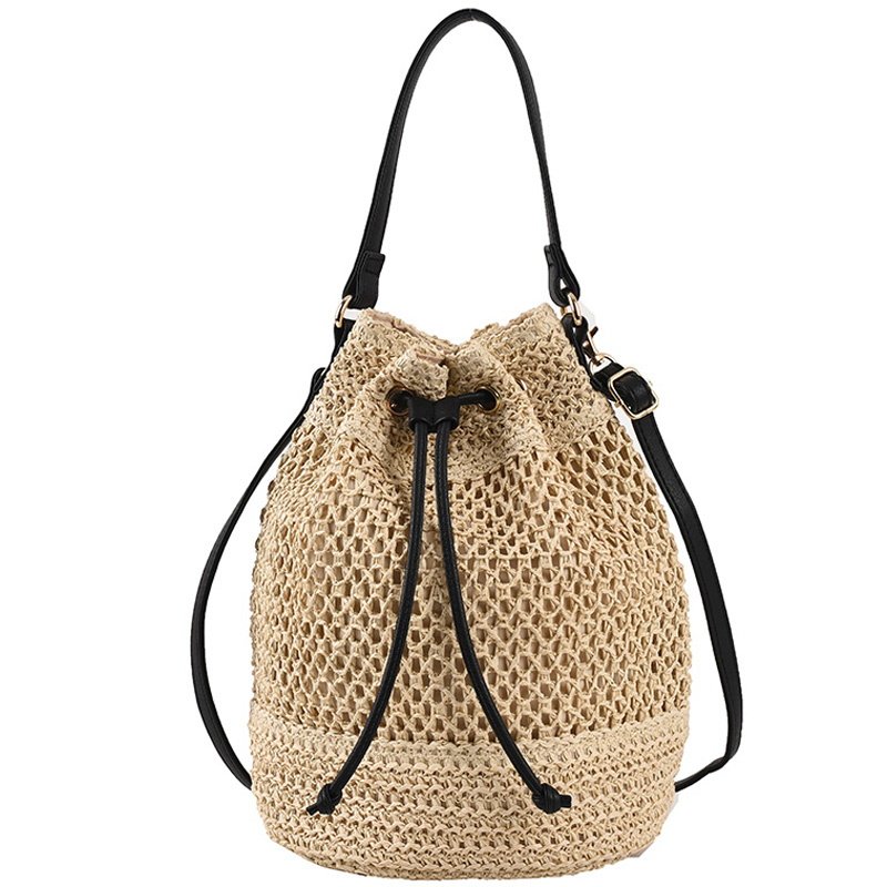 画像2: bucket tote shoulder basket bag  2WAY bag   バケット トートショルダー籠かご2WAYバッグ (2)
