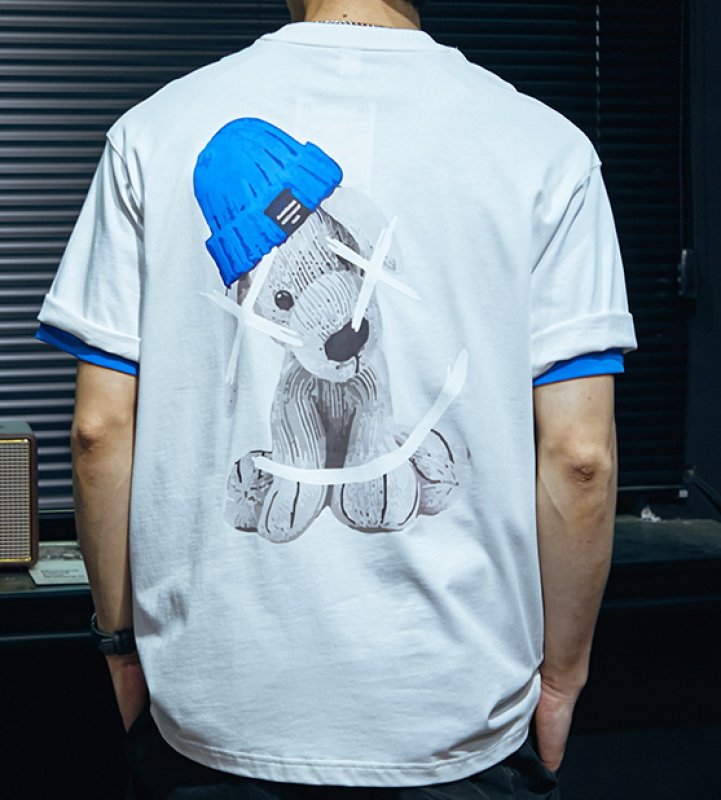 画像7: dog x kaws printT-shirt ユニセックス 男女兼用オーバーサイズドッグ×カウズKAWSプリントTシャツ (7)