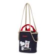 画像2: snoopy canvas tote shoulder bag shopping bag　スヌーピーキャンバストートショルダーバッグピクニックショッピングエコバッグ  (2)