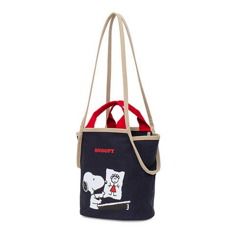 画像2: snoopy canvas tote shoulder bag shopping bag スヌーピーキャンバストートショルダーバッグピクニックショッピングエコバッグ  (2)