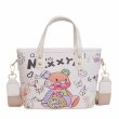 画像2: painting bear tote shoulder bag shopping bag　ペインティングベア熊レザートートショルダーバッグピクニックショッピングエコバッグ  (2)