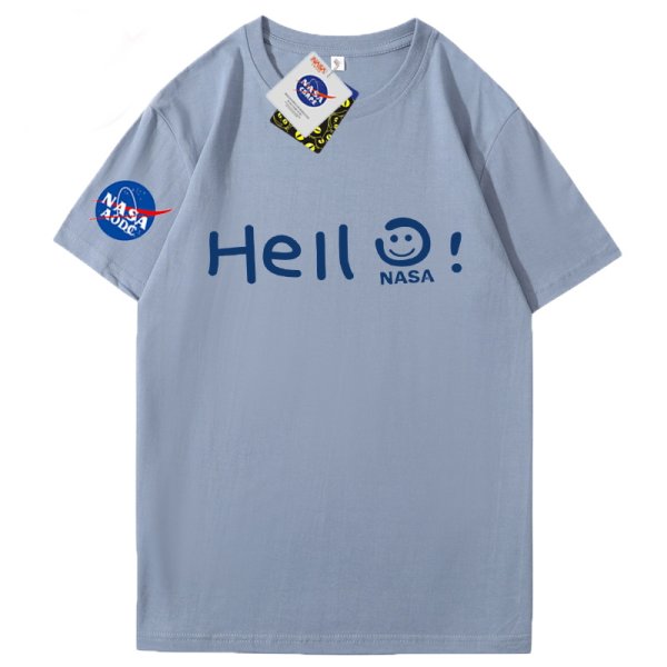 画像1: HELL Smile x NASA printT-shirt　ユニセックス 男女兼用HELLスマイル×ナサNASAプリントTシャツ (1)