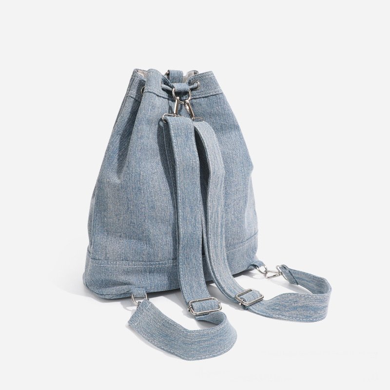 画像3: Denim Rhinestone Backpack Rucksack Tote Shoulder Bag shopping bag パール付きバックパックトートショルダーバッグピクニックショッピングエコバッグ  (3)