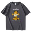 画像2:  Garfieldx NASA printT-shirt　ユニセックス 男女兼用Garfieldガーフィールド×NASAナサプリントTシャツ (2)
