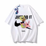 画像3: JUST DO IT Later × Spongebob & Patrick printT-shirt　ユニセックス 男女兼用JUST DO IT Later スポンジボブ＆パトリックブロークンスウォッシュプリントTシャツ (3)