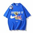 画像2: JUST DO IT Later × Spongebob & Patrick printT-shirt　ユニセックス 男女兼用JUST DO IT Later スポンジボブ＆パトリックブロークンスウォッシュプリントTシャツ (2)