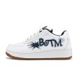 画像4: BOTM emblem embroidery  lace-up  leather sneakers  男女兼用 ユニセックスBOTMエンブレム刺繍レザーレースアップスニーカー (4)