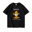 画像3:  Garfieldx NASA printT-shirt　ユニセックス 男女兼用Garfieldガーフィールド×NASAナサプリントTシャツ (3)