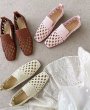 画像4: women's Mesh Rome slip-on small retro all-match pumps Flat Shoes 　メッシュローマスリッポンフラットパンプスシューズ (4)