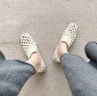 画像3: women's Mesh Rome slip-on small retro all-match pumps Flat Shoes 　メッシュローマスリッポンフラットパンプスシューズ (3)