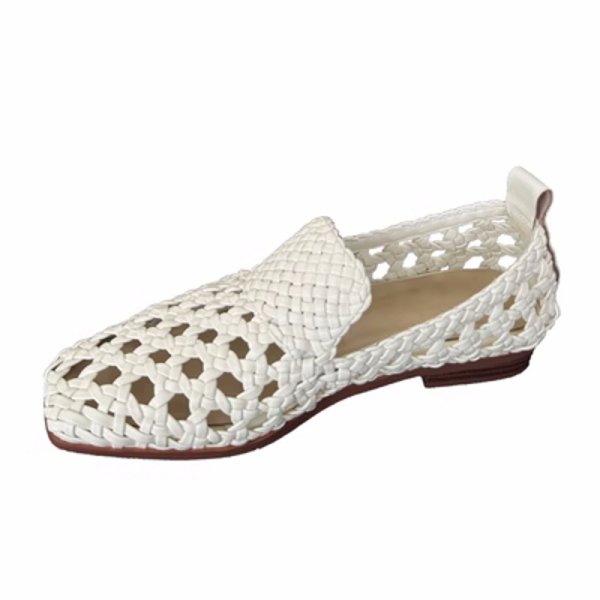 画像1: women's Mesh Rome slip-on small retro all-match pumps Flat Shoes 　メッシュローマスリッポンフラットパンプスシューズ (1)