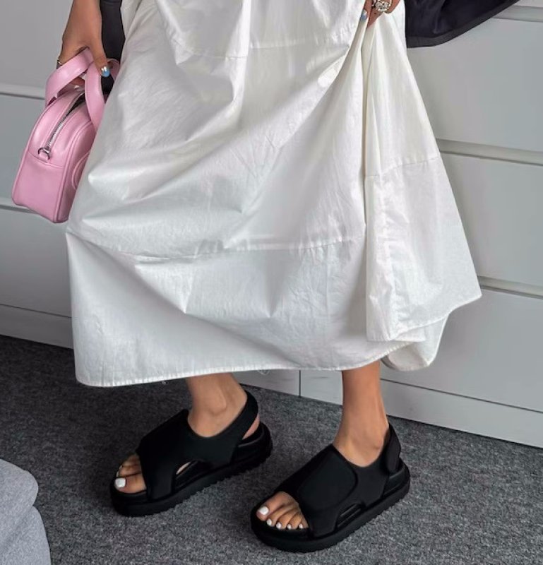画像6: Velcro Thick-soled Sandals slippers  ベルクロ厚底サンダル スリッパフリップフロップビーチサンダル (6)