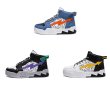 画像2: flash mathematics official logo leather high cut lace-up  sneakers  男女兼用 ユニセックスフラッシュ＆ロゴレザーハイカットレースアップスニーカー (2)