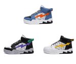 画像2: flash mathematics official logo leather high cut lace-up  sneakers  男女兼用 ユニセックスフラッシュ＆ロゴレザーハイカットレースアップスニーカー (2)