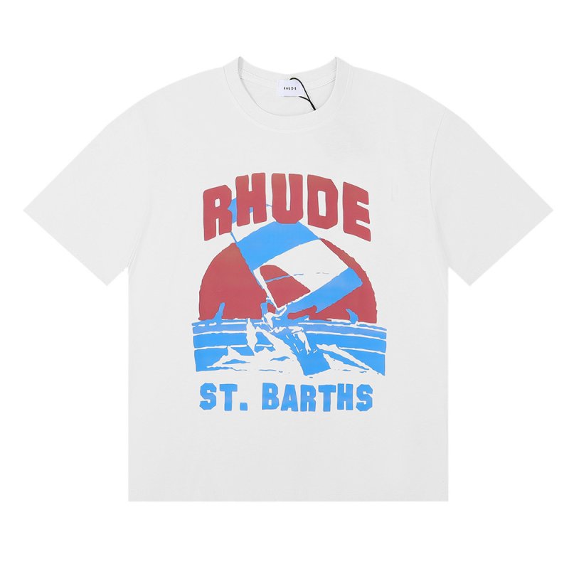 画像2: Unisex RHUDE Cross-border print T-shirt ユニセックス男女兼用RHUDEクロスボーダープリント半袖Tシャツ (2)