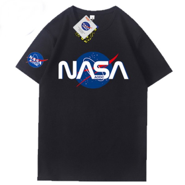 画像1: NASA logoT-shirtT-shirt　ユニセックス 男女兼用NASAナサロゴプリント 半袖 Tシャツ (1)