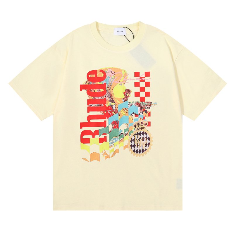 画像3: Unisex beautiful girl RHUDE print T-shirt ユニセックス男女兼用RHUDE美少女プリント半袖Tシャツ (3)