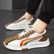 画像6: old fashion rainbow color line lace-up  sneakers  男女兼用 ユニセックスレインボーカラーラインレザーレースアップスニーカー (6)