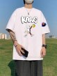 画像4: 23 kaws Basketball x Sesame Street Print T-shirtT-shirt　即納ユニセックス 男女兼用カウズバスケット×セサミストリートプリント 半袖 Tシャツ (4)