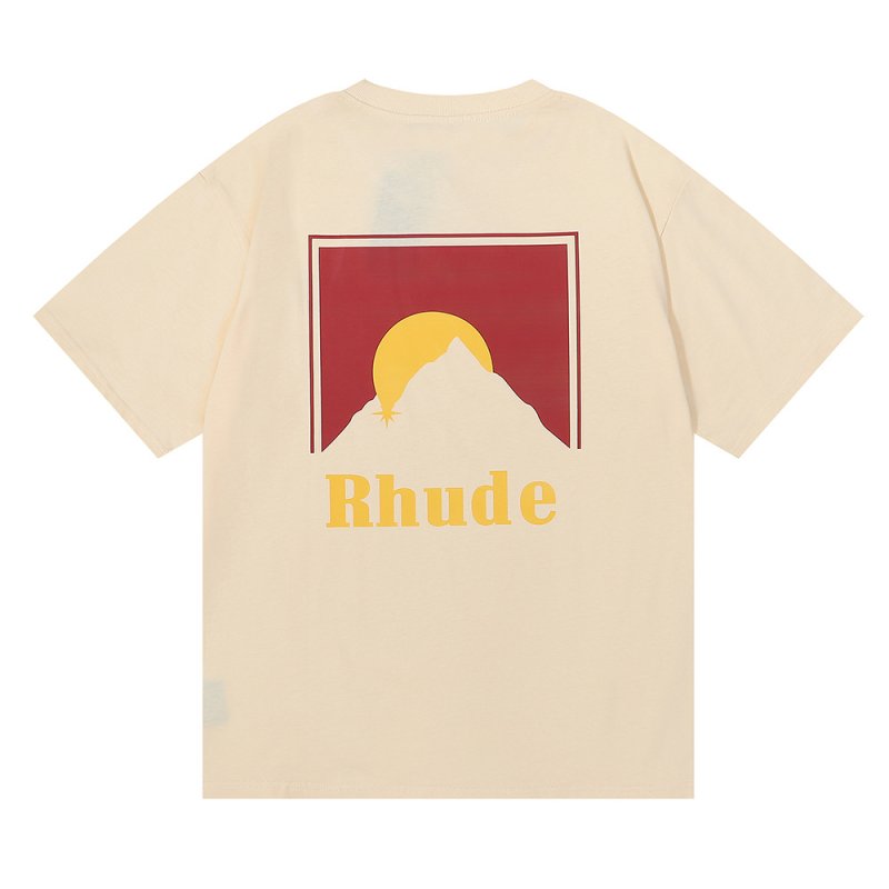 画像2: Unisex RHUDE mountain print T-shirt ユニセックス男女兼用RHUDEマウンティン山プリント半袖Tシャツ (2)