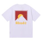 画像1: Unisex RHUDE mountain print T-shirt　ユニセックス男女兼用RHUDEマウンティン山プリント半袖Tシャツ (1)