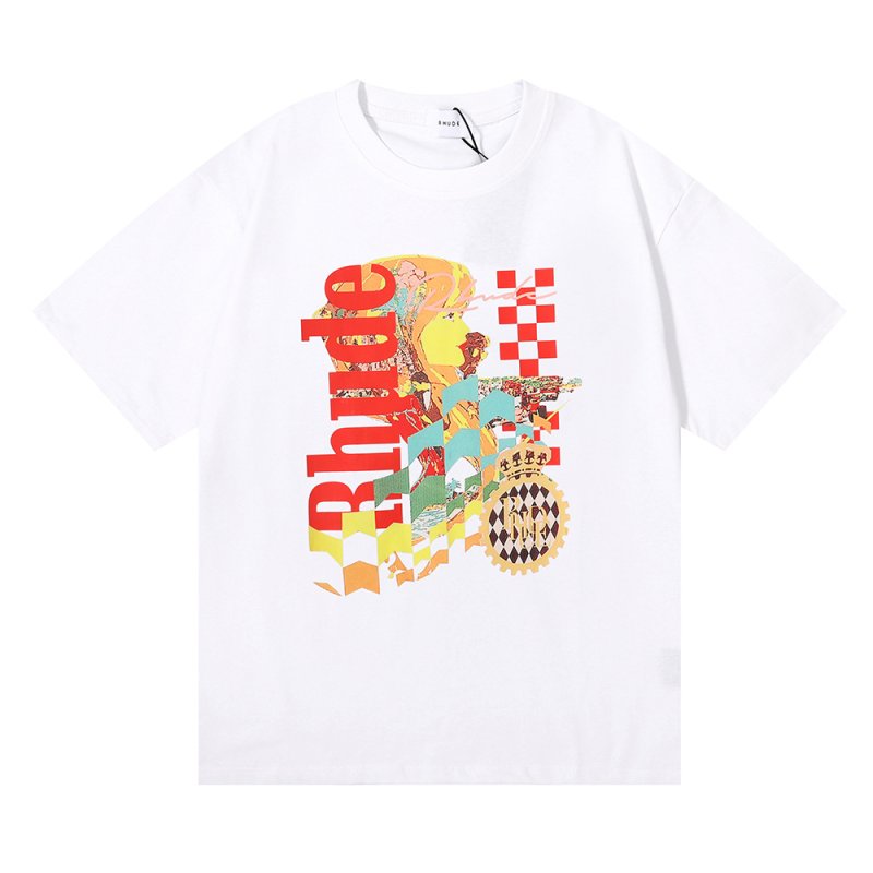 画像2: Unisex beautiful girl RHUDE print T-shirt ユニセックス男女兼用RHUDE美少女プリント半袖Tシャツ (2)