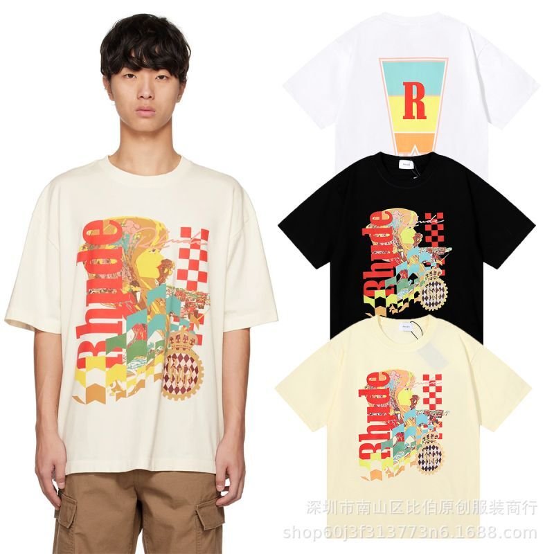 画像8: Unisex beautiful girl RHUDE print T-shirt ユニセックス男女兼用RHUDE美少女プリント半袖Tシャツ (8)