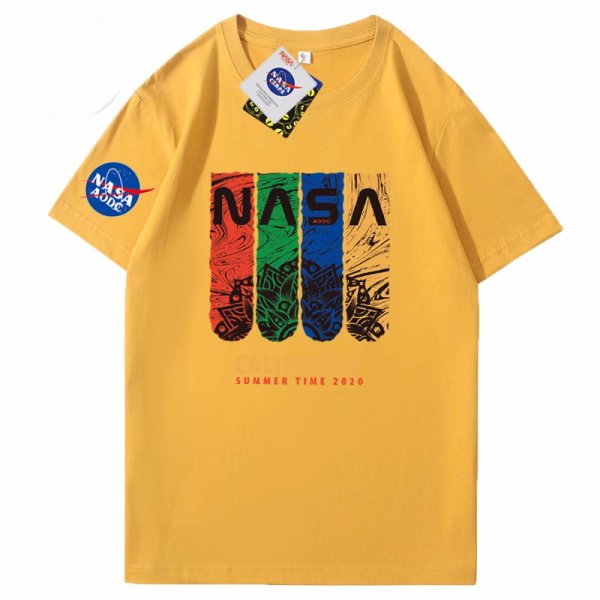 画像1: NASA x California T-shirt　ユニセックス 男女兼用NASAナサ×カリフォルニアロゴプリント 半袖 Tシャツ (1)