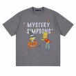 画像1: Marge Simpson x Bart Simpson Logo T-shirt　ユニセックス 男女兼用マージシンプソン×バートシンプソンロゴプリント 半袖 Tシャツ (1)