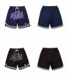 画像4: UNISEX LOGO EMBROIDERED EMBLEM SWEAT SHORTS half pants Sweat pants　 男女兼用ユニセックスロゴ刺繍 ショートハーフパンツバスケットパンツ  (4)