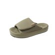 画像3: soft leather velcro sandals slippers 　ソフトレザーベルクロ厚底サンダル スリッパフリップフロップビーチサンダル (3)