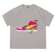 画像1: Simpsons Family x Sneakers T-shirt　ユニセックス 男女兼用シンプソンファミリー×スニーカープリント 半袖 Tシャツ (1)