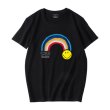 画像1: Unisex Smile & Rainbow logo T-shirt round neck T-shirt　 ユニセックス男女兼用スマイル＆レインボーロゴ半袖 Tシャツ (1)