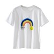 画像2: Unisex Smile & Rainbow logo T-shirt round neck T-shirt　 ユニセックス男女兼用スマイル＆レインボーロゴ半袖 Tシャツ (2)