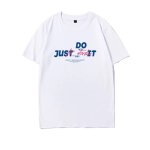画像1: Unisex JUST DO IT Later logo T-shirt round neck T-shirt　 ユニセックス男女兼用JUST DO IT Laterロゴ半袖 Tシャツ (1)