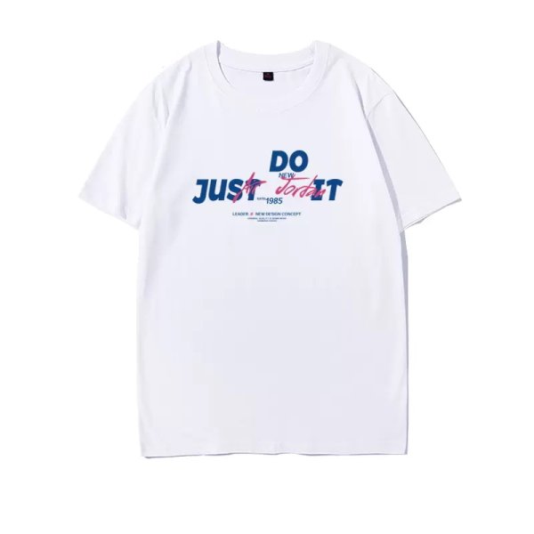 画像1: Unisex JUST DO IT Later logo T-shirt round neck T-shirt　 ユニセックス男女兼用JUST DO IT Laterロゴ半袖 Tシャツ (1)